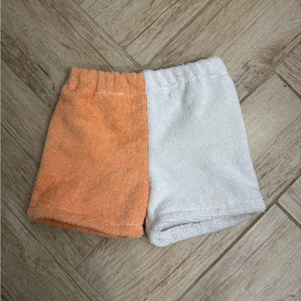 Kids Two-Tone Orange and White Shorts